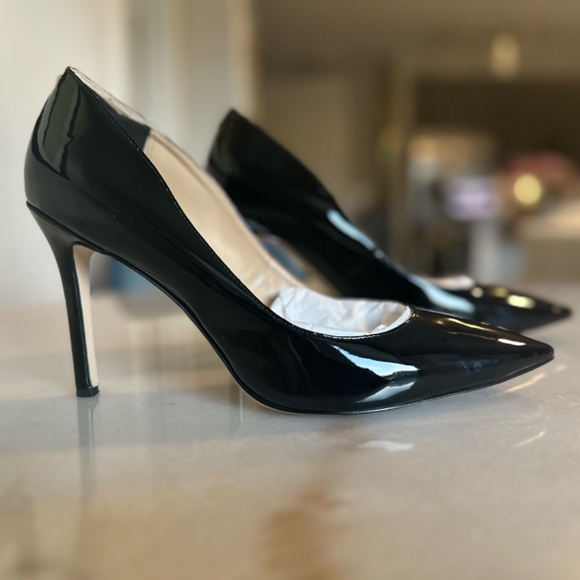 Sam Edelman Hazel Black Patent Leather Pointed Toe Pumps (Size 11) - Picture 3 of 6